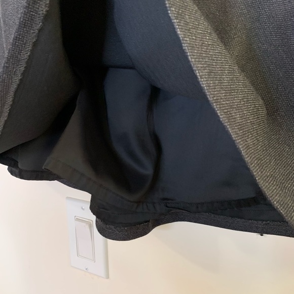 THEORY Zulle Wool A-Line Suiting Skirt Charcoal - Picture 5 of 11